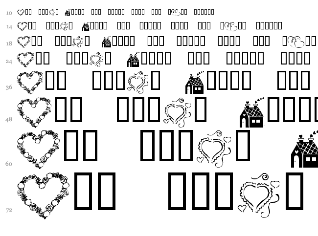 KR Belated Valentine font waterfall